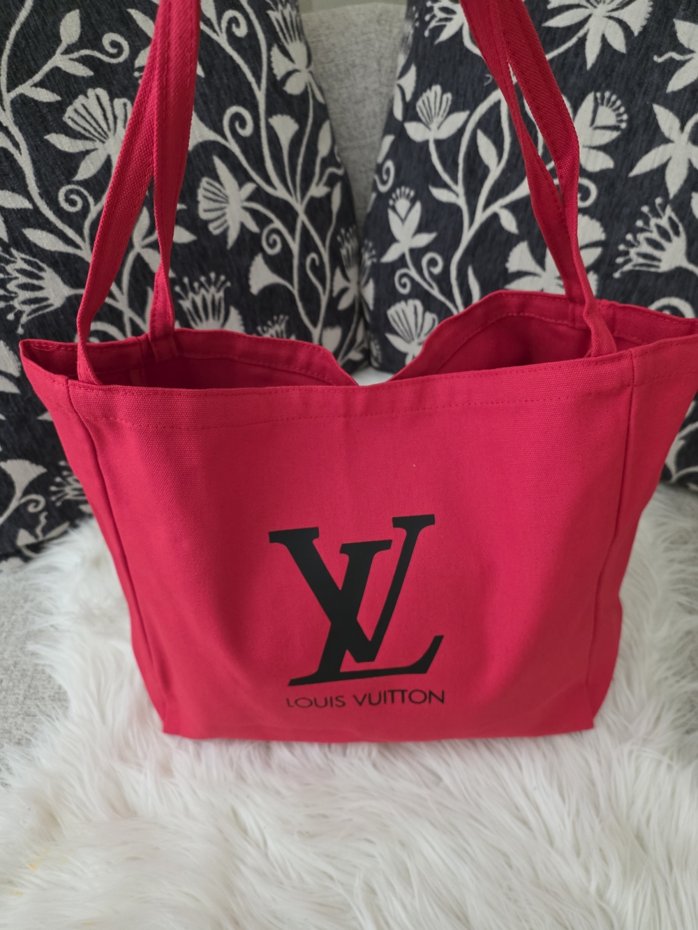 Red Canvas Tote Bag